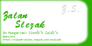 zalan slezak business card